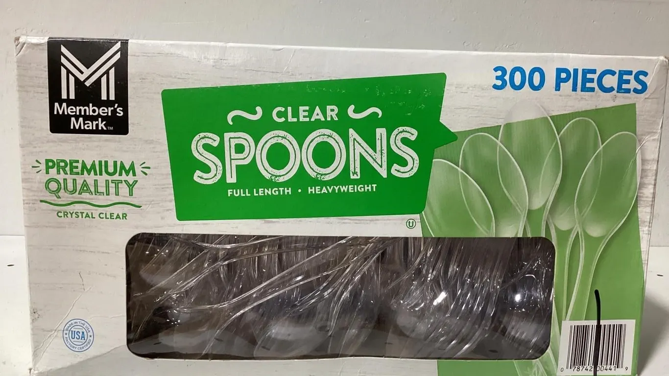 Clear Plastic Spoons Heavyweight 300 Count