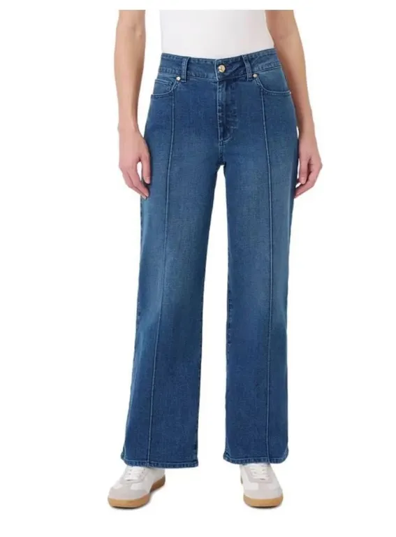 Sam Edelman Pintuck Wide Leg Jeans