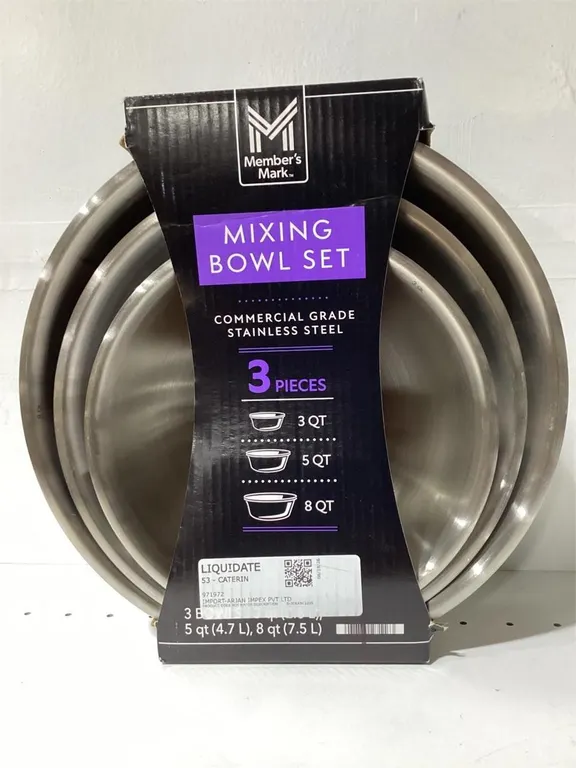 Stainless Steel Mixing Bowl Set 3pk