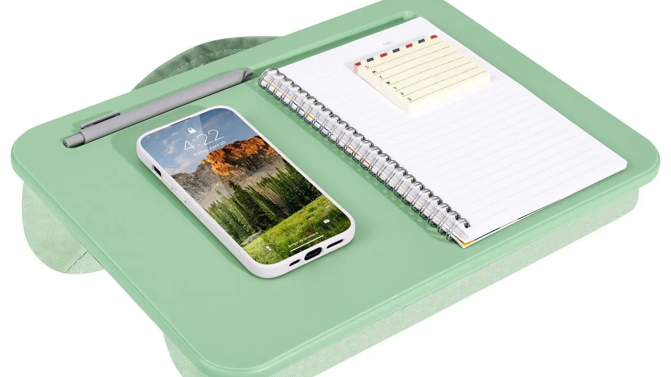 Lapgear Compact Lap Desk Sage Green 14 Laptop