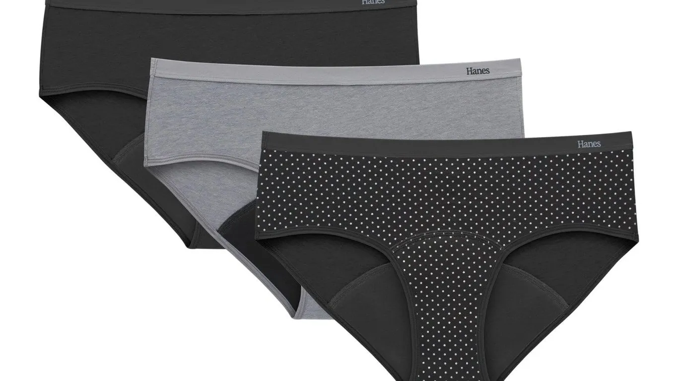 Hanes Womens Hipster Period Underwear Medium...