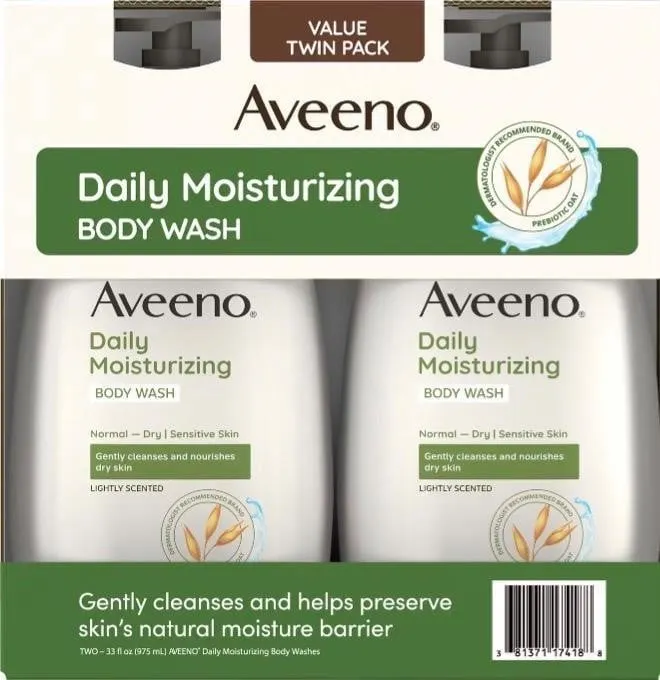 Aveeno Daily Moisturizing Body Wash 33oz 2pk