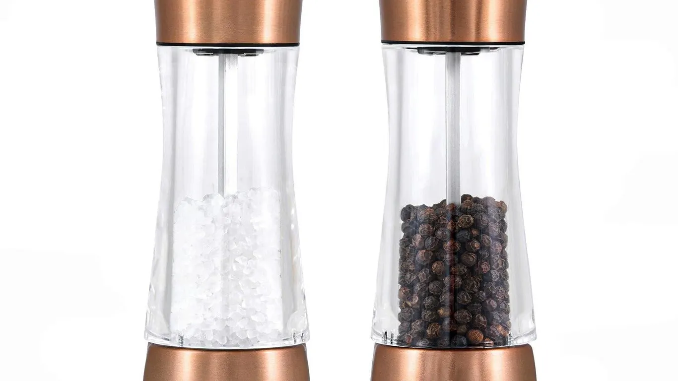Cole Mason Derwent Salt Pepper Mill Set Copper