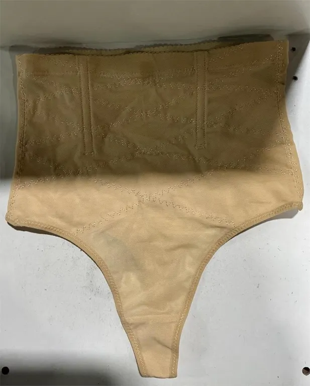 High Waist Tummy Control Thong Shapewear Beige M