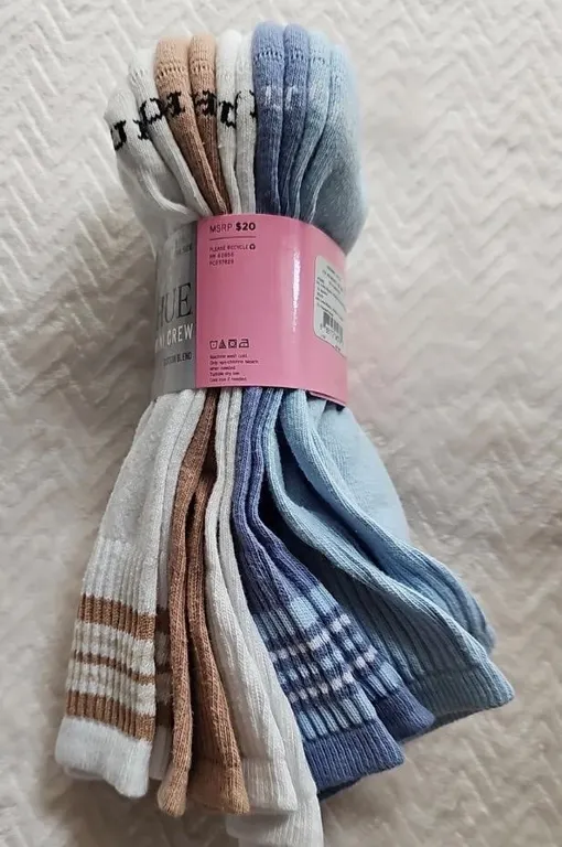 Hue Womens Cotton Mini Crew Socks 5-Pack