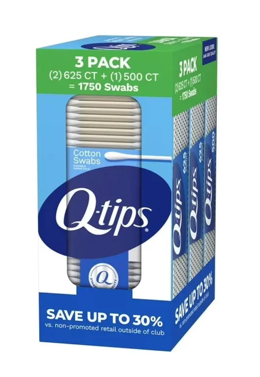 Q-tips Cotton Swabs 1750ct 3pk