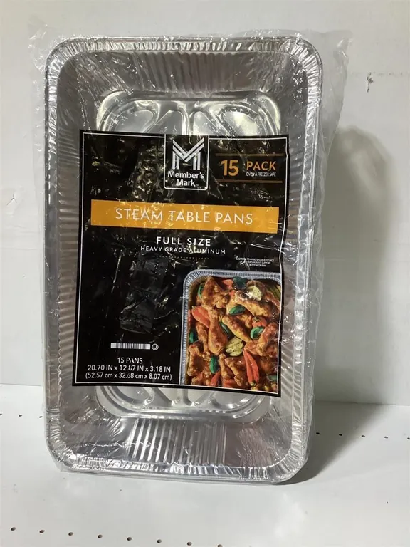 Full Size Aluminum Steam Pans 15ct