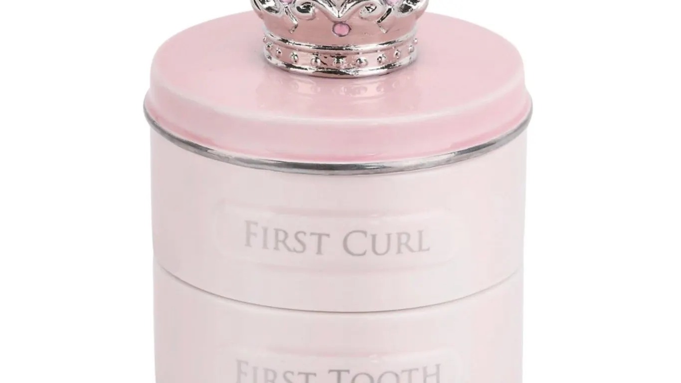 DEMDACO First Tooth and Curl Pink Ceramic...
