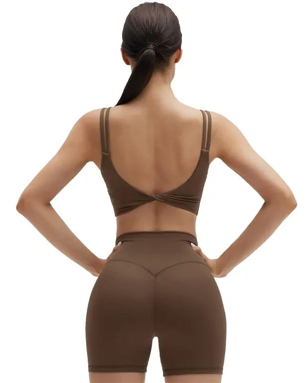 Suuksess Workout Set Twist Back Cami Bike Short MS