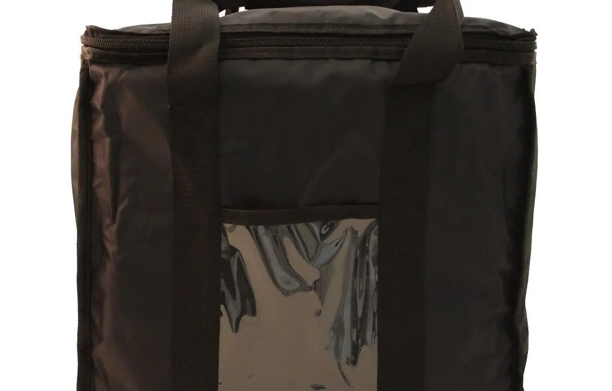 Empura 12x12x15 Insulated Food Delivery Bag Black