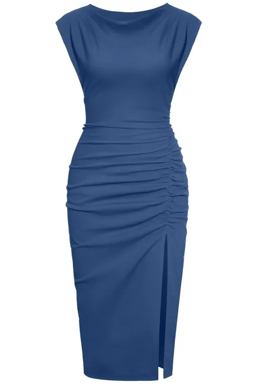 Ihot Ruched Wrap Bodycon Cocktail Dress Grey...