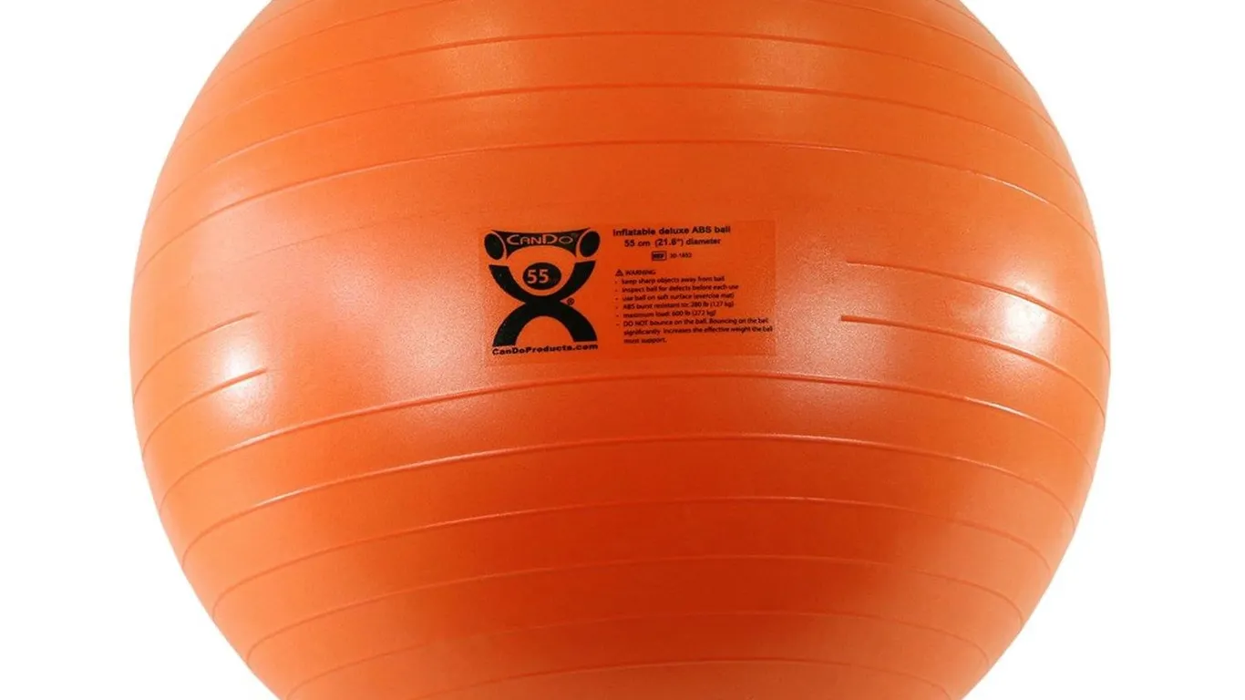 Cando 22 Inch Inflatable Exercise Ball Orange