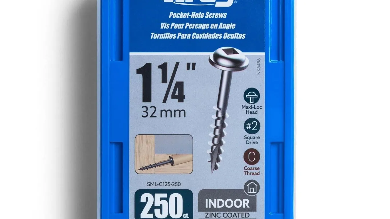 Kreg SML-C125-250 1.25 Inch Pocket Screws 250...