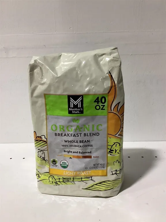 Organic Breakfast Blend Whole Bean Coffee