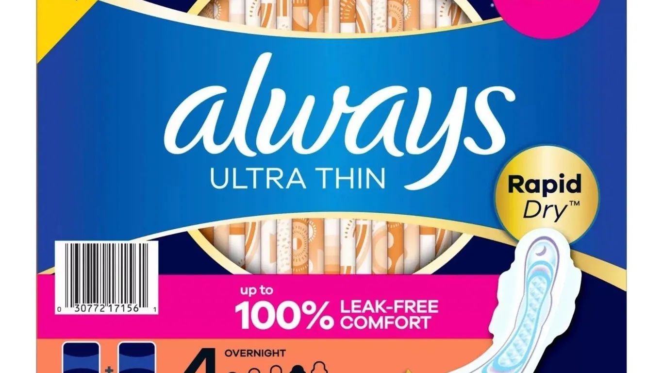 Always Ultra Thin Overnight Pads Size 4 80ct