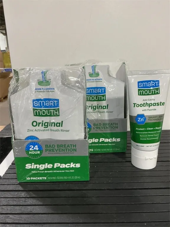 SmartMouth Bundle Original Breath Rinse Toothpaste