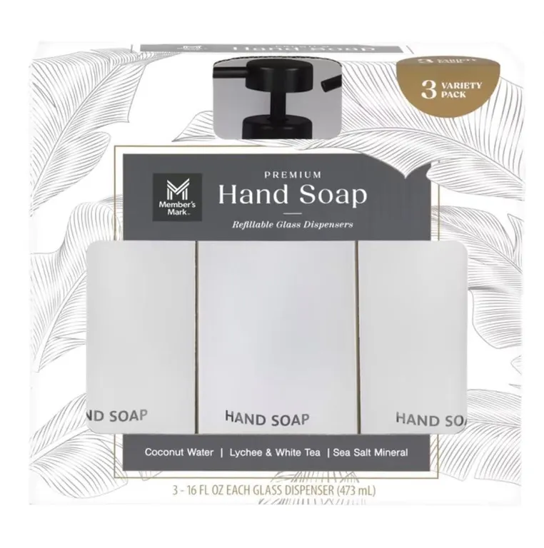 Hand Soap Variety Pack With Refillable Dispenser