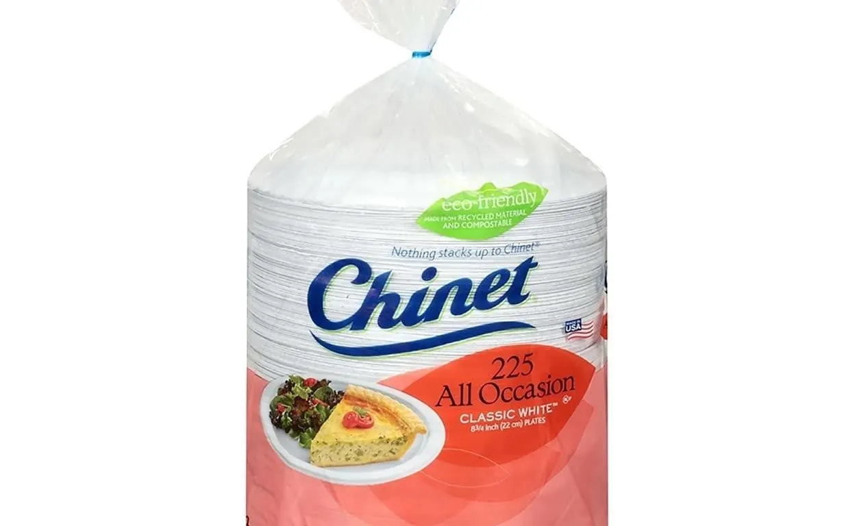 Chinet 8.75 Inch Paper Lunch Plates 225 Count
