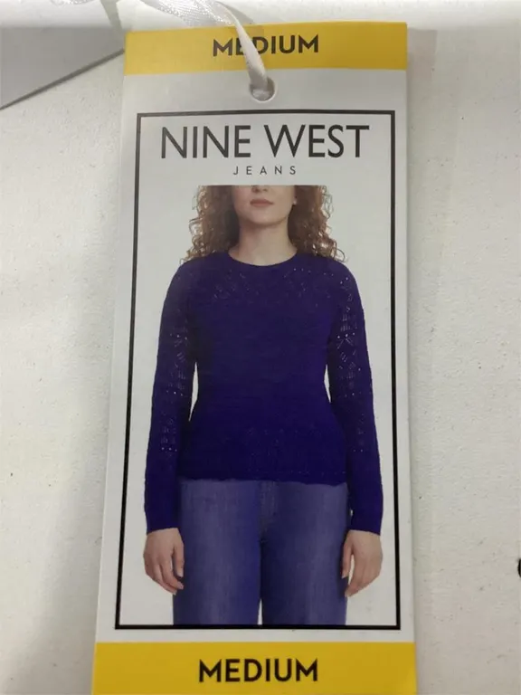 Nine West Pointelle Sweater Medium