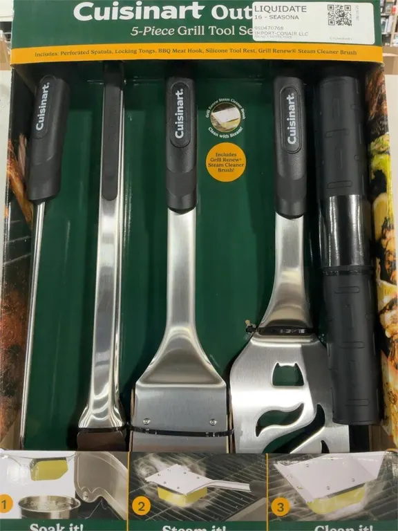 Cuisinart CGS-4045 5-Piece Grill Tool Set Bundle