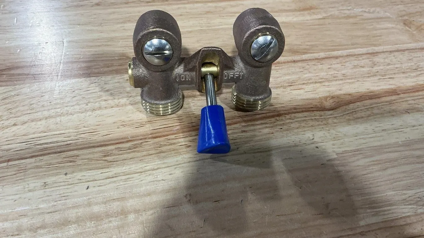 2 Dual Washing Machine Shut Off Valve Brass