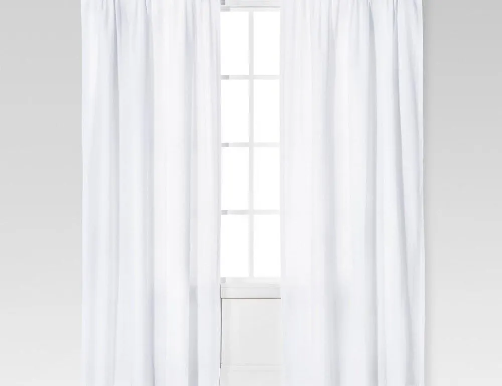 Threshold 54x84 Light Filtering Curtain White