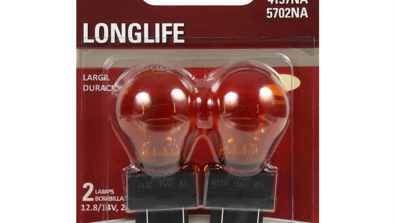 SYLVANIA - 3157NA Long Life Mini Bulb - Amber Bulb
