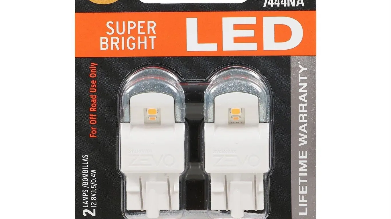 SYLVANIA 7443 ZEVO Amber LED Bulbs 2 Pack