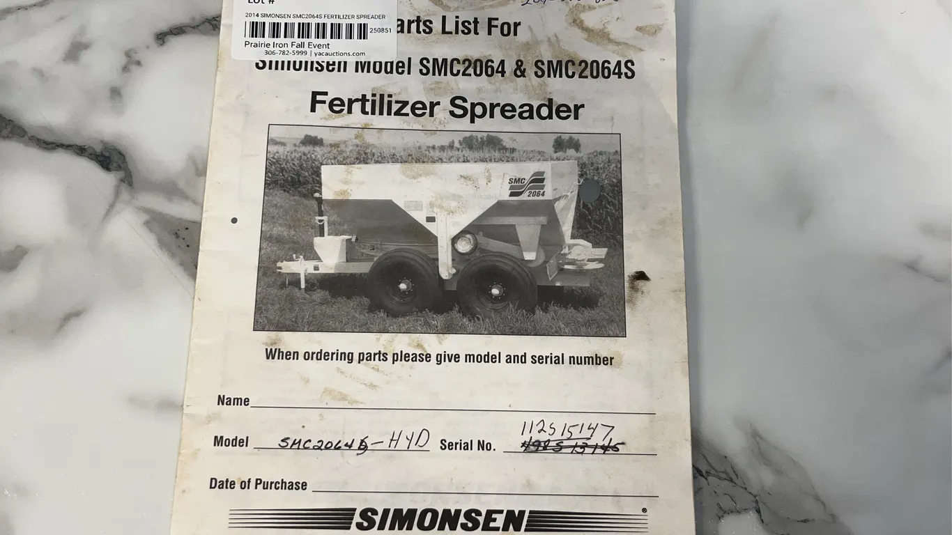 2014 SIMONSEN SMC2064S FERTILIZER SPREADER