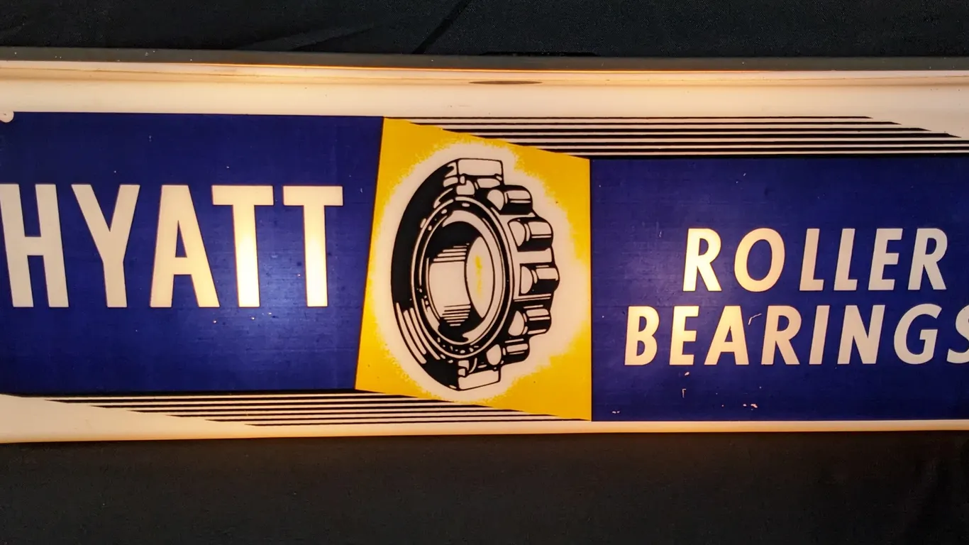 LIGHTED SIGN HYATT ROLLER BEARINGS