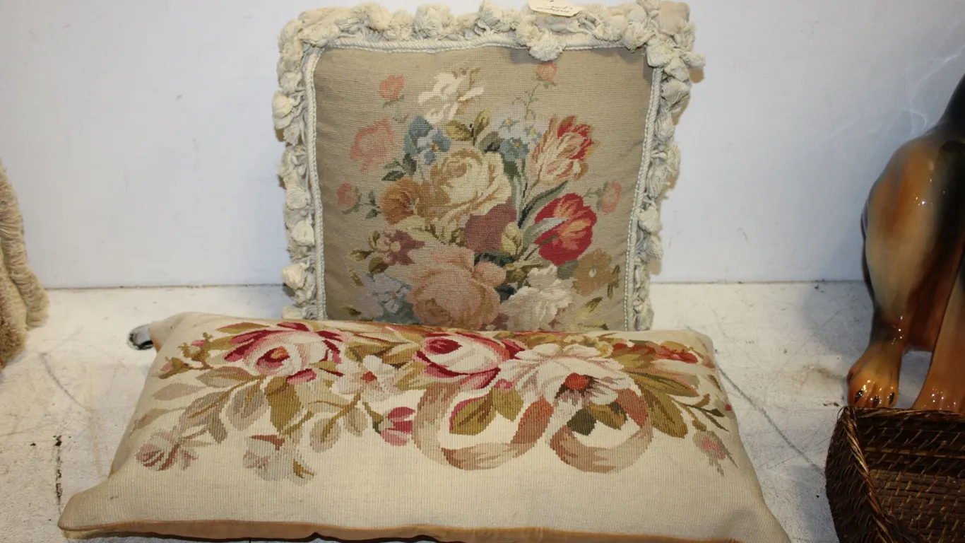 Floral Needlepoint Pillows