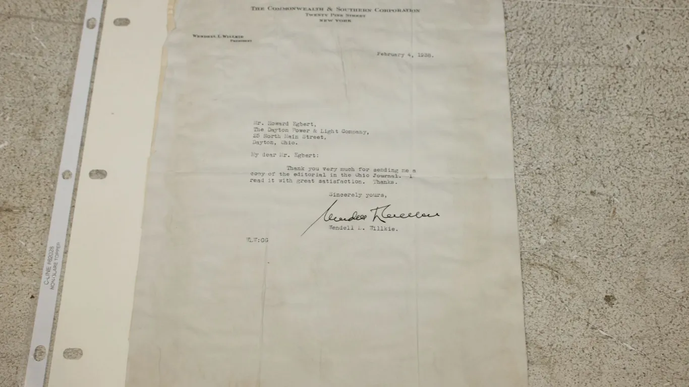 Wendell Willkie Letter