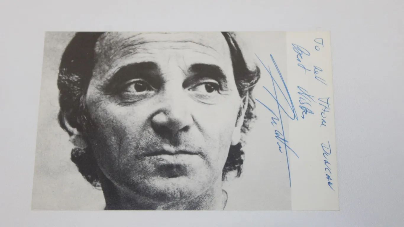 Charles Aznavour Autographed Photograph
