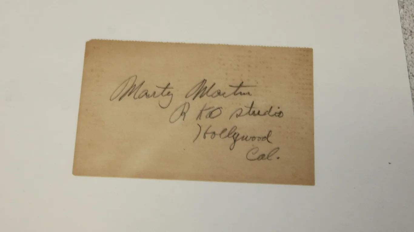 Marty Martin Autograph