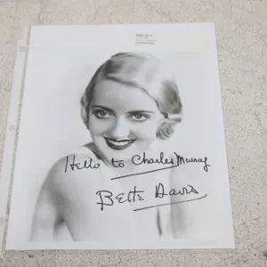 Bette Davis Autographed Photograph