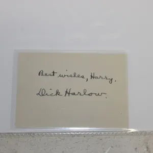 Dick Harlow Autograph