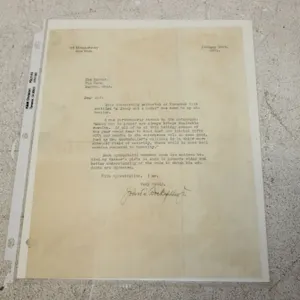 Rockefeller Signed Letter