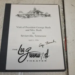 George Bush Autographed Program
