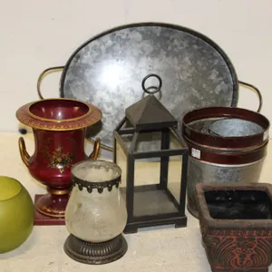 Lanterns, Planters & Tray