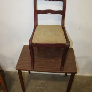 Victorian Side Chair & MCM Side Table