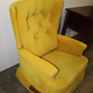 Yellow Velvet Recliner