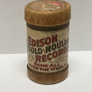 Edison Gold Moulded Record 2308 "Going Back to Arkansas" Cylinder with Original Case, c. 1904, Thoma
