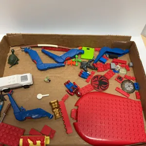 Spider-Man and Marvel Themed Building Blocks, Minifigures, Toy Accessories, and Vehicles
