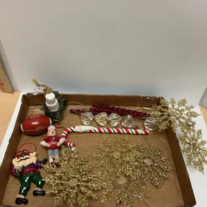 Christmas Ornaments: Football, Coach, S'mores Mug, Santa, Golden Snowflakes, Candy Cane, Prism Garla