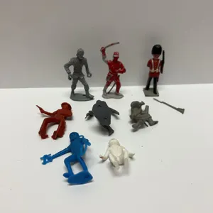 Plastic Toy Soldier and Figure Lot Including Guardsman, Cowboys, Astronauts, and Action Poses