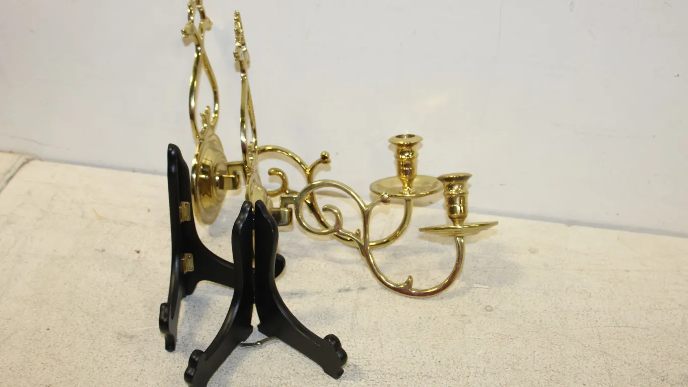 Brass Wall Sconce Candle Holders & Display stands
