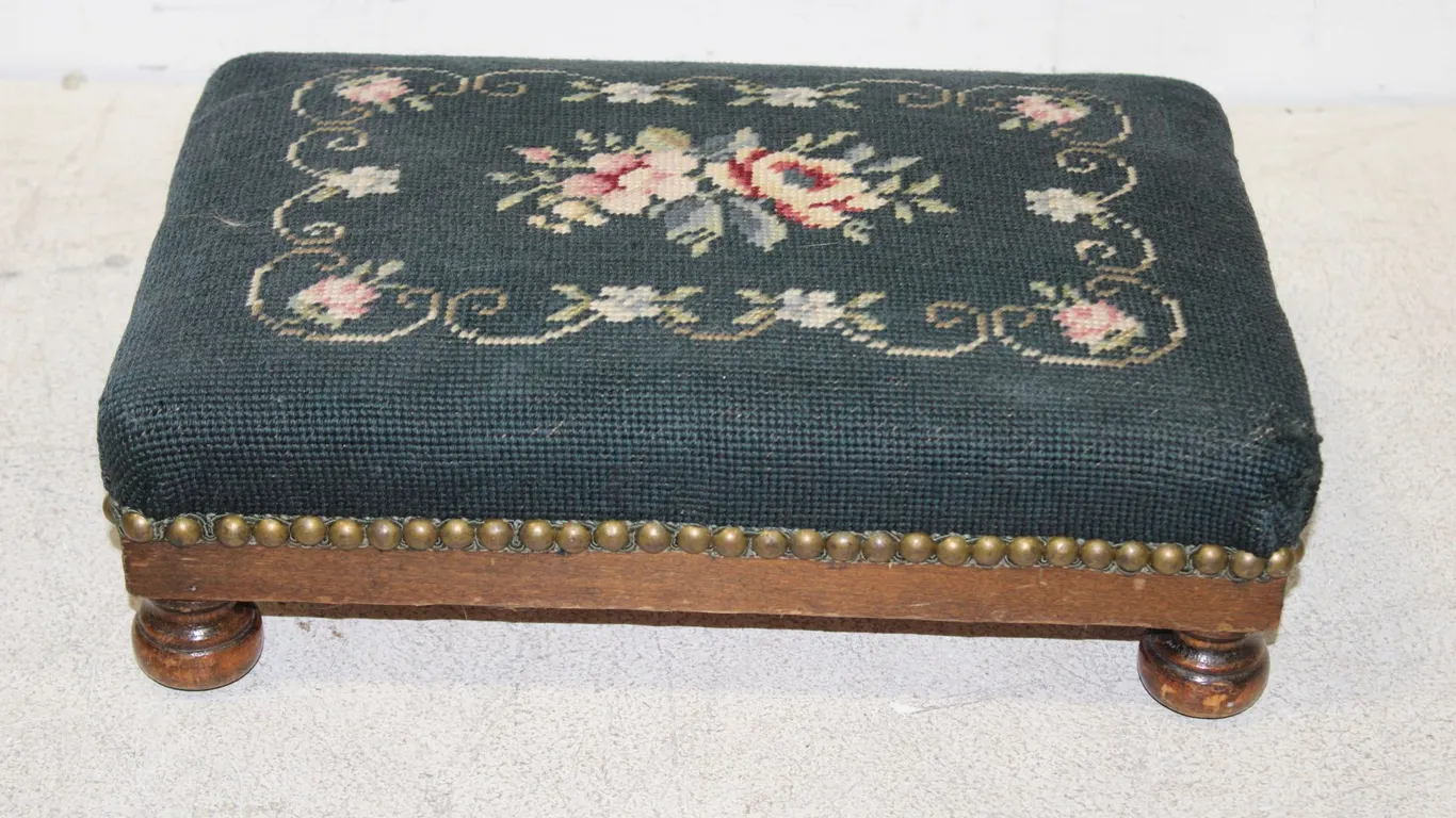 Needlepoint Footstool