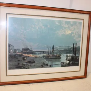 Pittsburgh: Moonlight over the Monongahela in 1885 Print