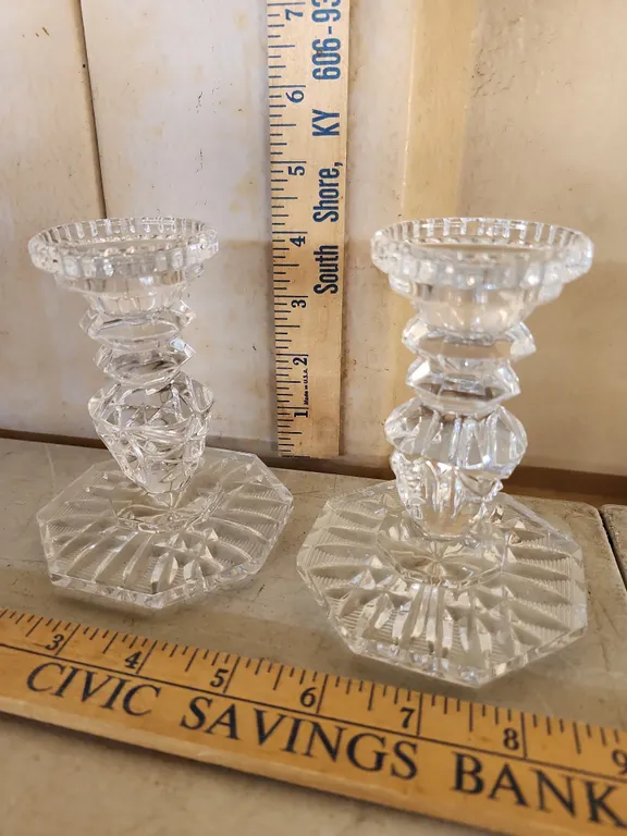 Vintage 1950s Art Deco Candlesticks