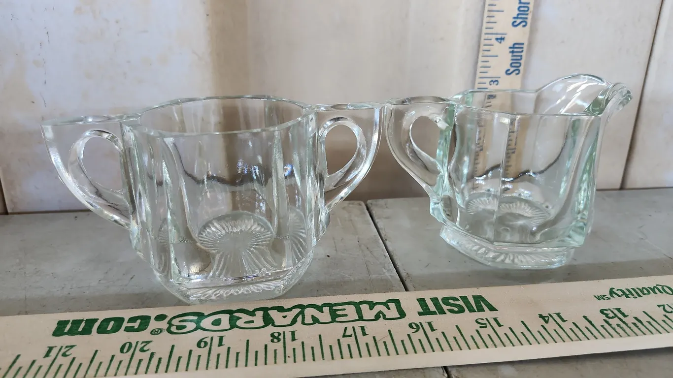 Vintage Indiana Glass Peerless Colonial Sugar & Creamer